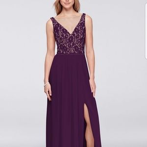 David's Bridal Illusion V Neck Lace - size 20